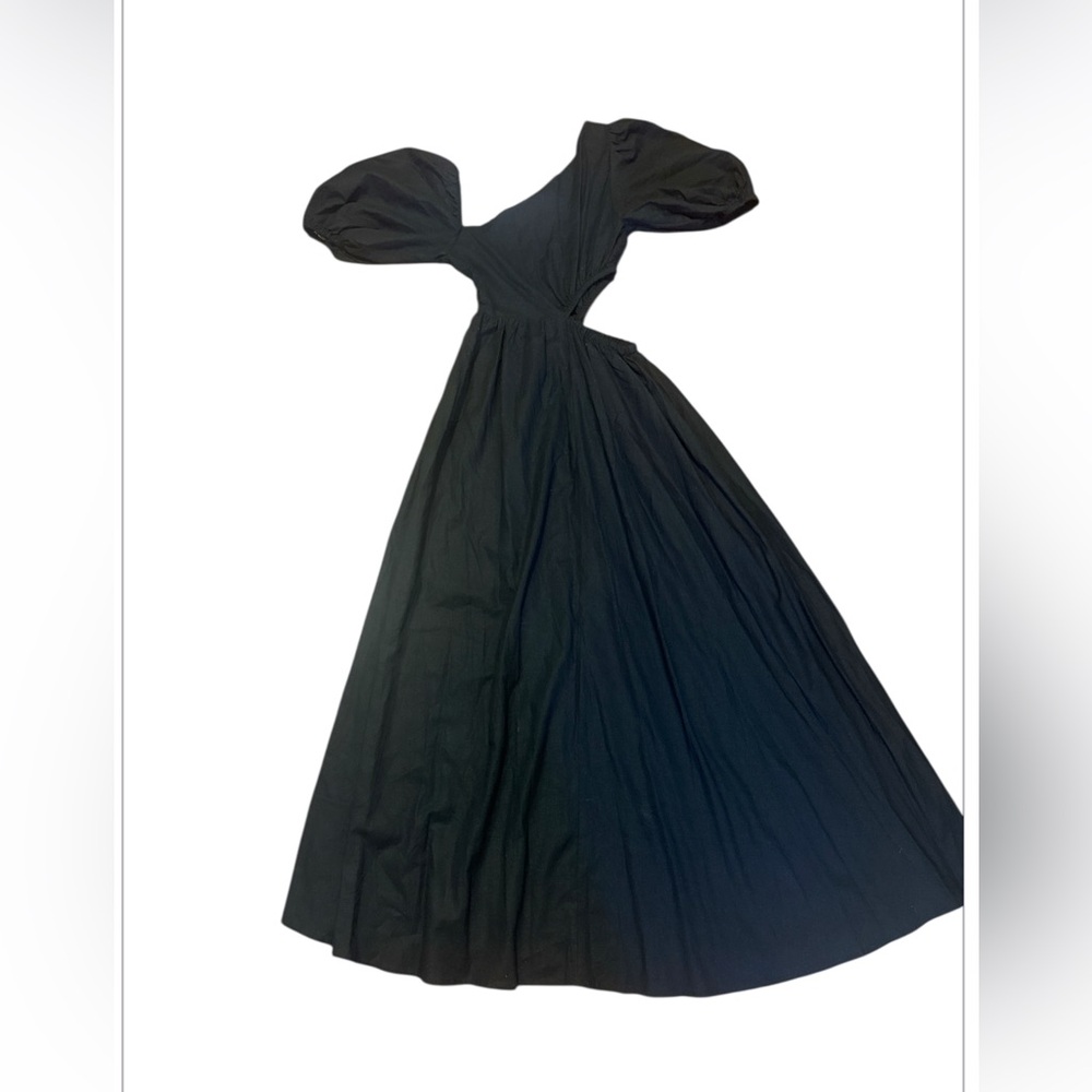 Fortunateone Black Tiered One Shoulder Puff Sleeve Dress - Picture 5 of 5